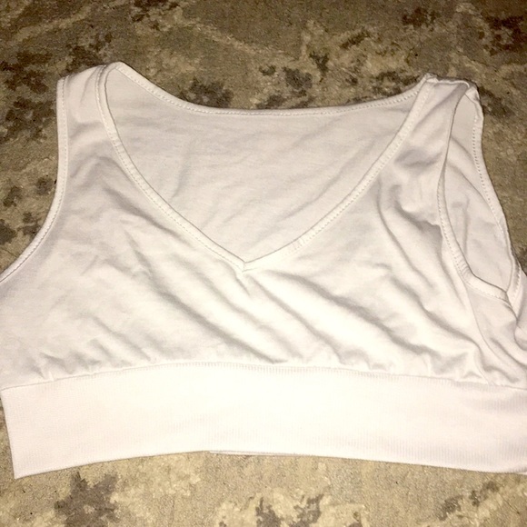 Tops - white cropped tank top